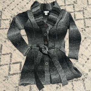 Solitaire Cardigan button down with tie small